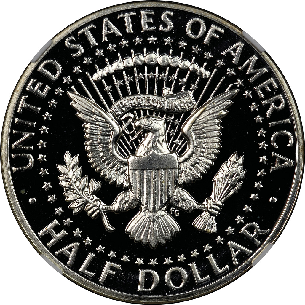 1964 50C KENNEDY HALF PROOF ACCENT HAIR NGC 2638542-001 Rev Closeup NGC PHOTO VISION.jpg