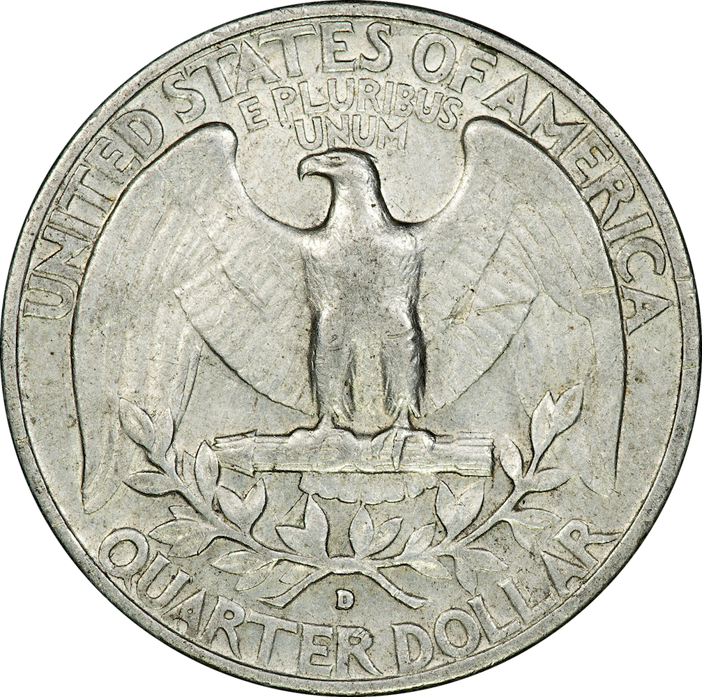 1964 D Washington Quarter Type C Rev - Reverse.png
