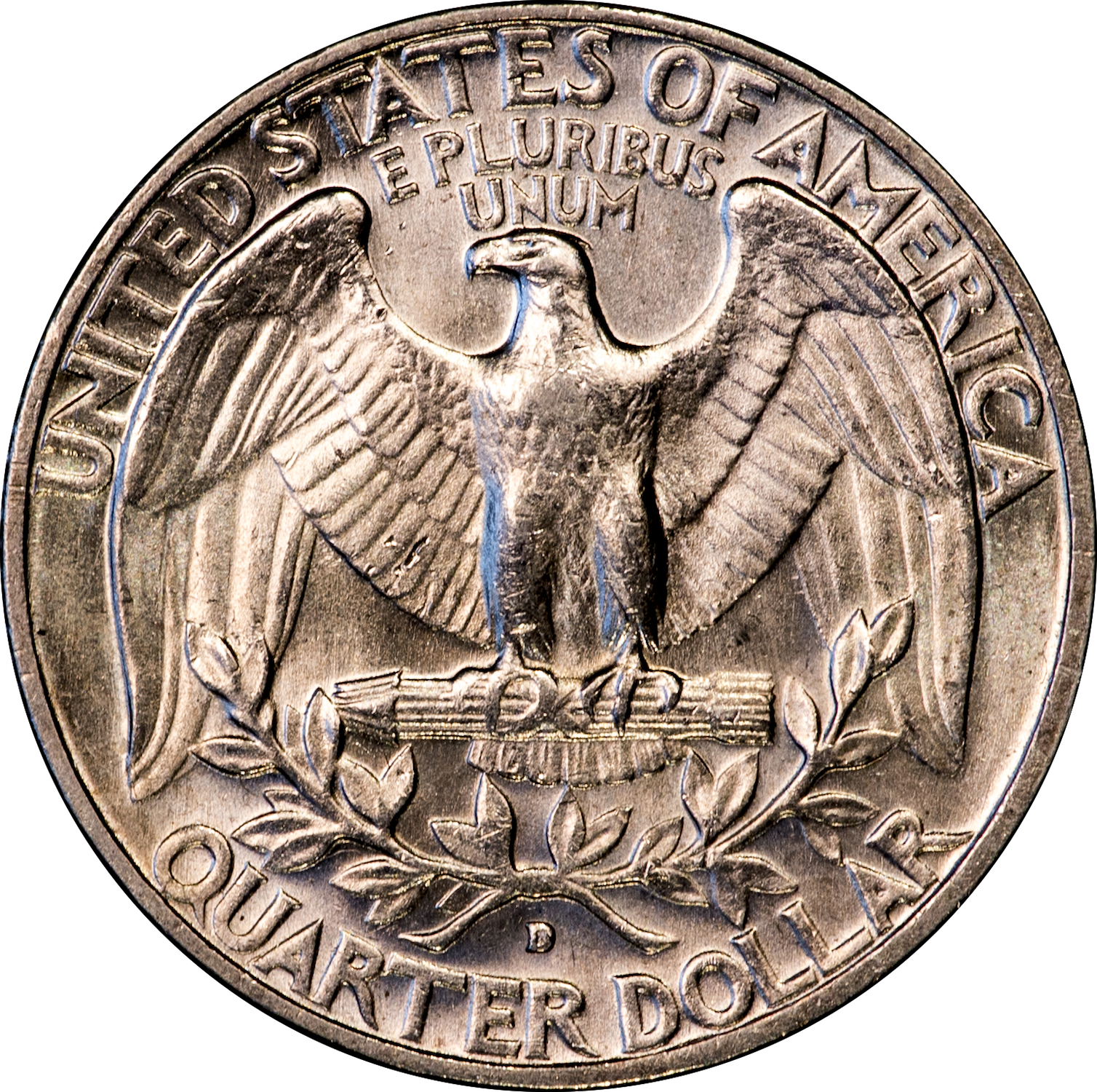 1964 D Washington Quarter Type C - Reverse 2.png