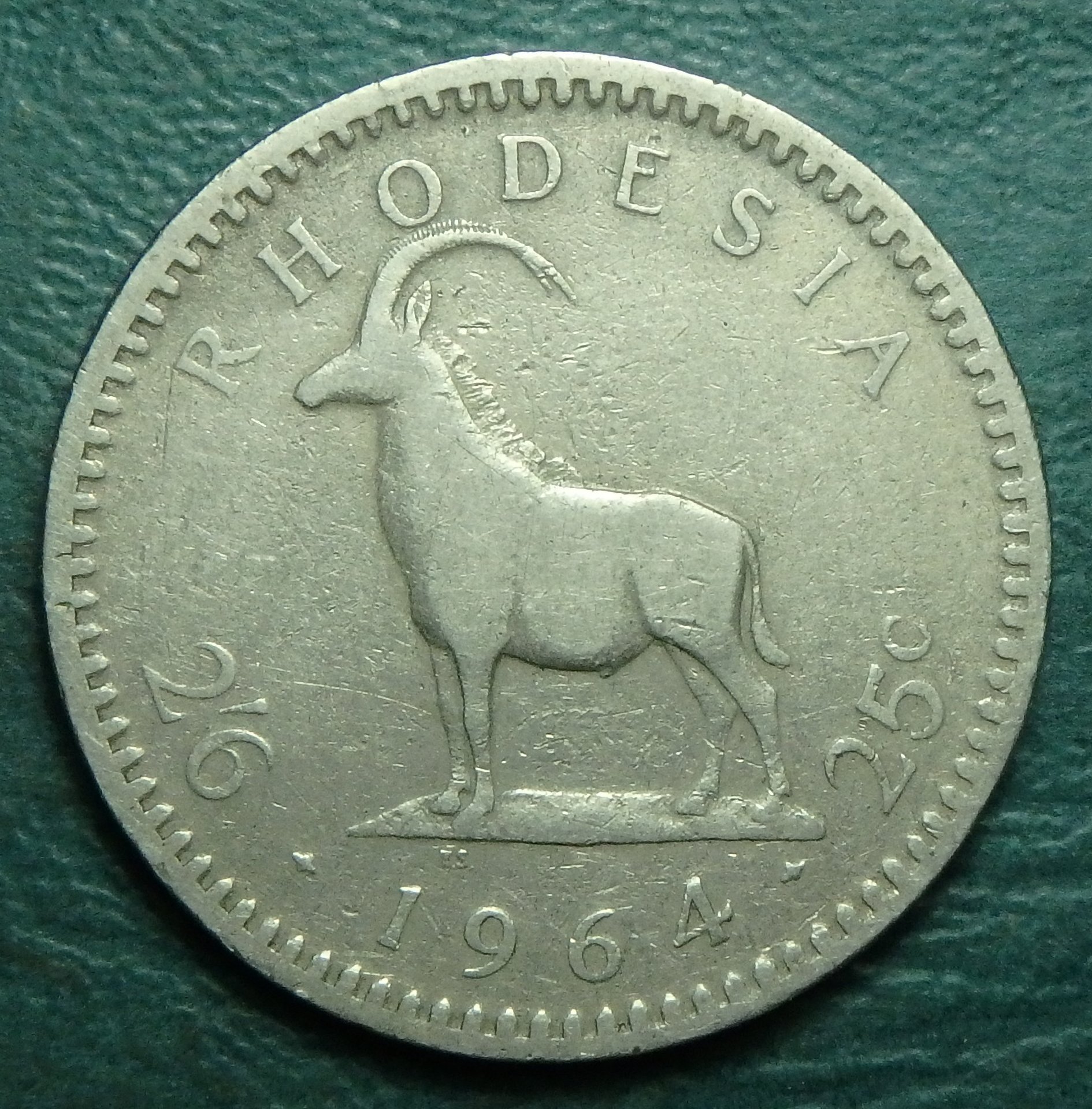 1964 Rhodesia 25 c rev.JPG