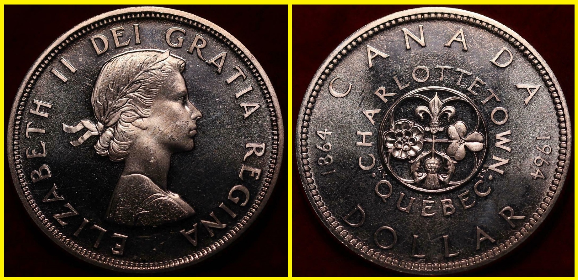 1964- Unc Prf Canada Silver Dollar  $18.68 + $3.  233746365847  vette1986 o.jpg