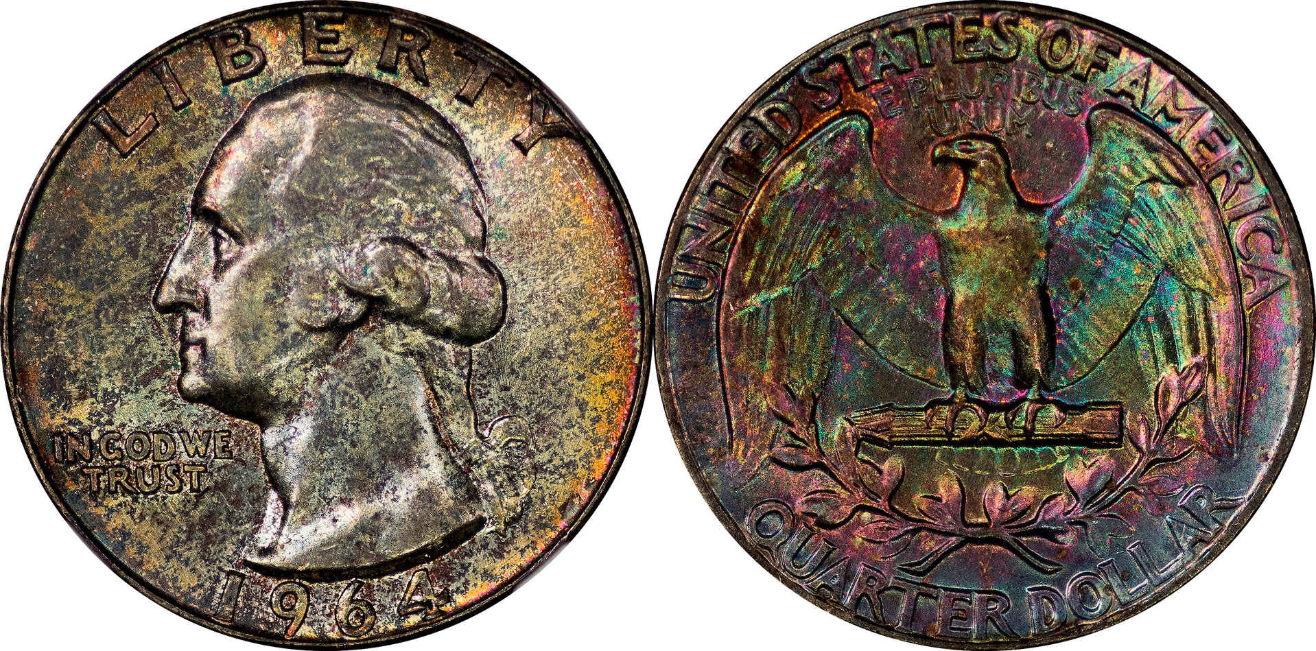 1964 Washington Quarter NGC MS66.jpg