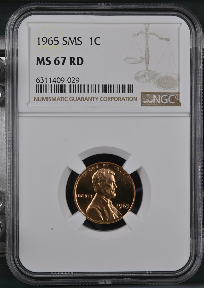 1965 1C MS67 RD SMS NGC 6311409-029 Slab Obverse.jpg