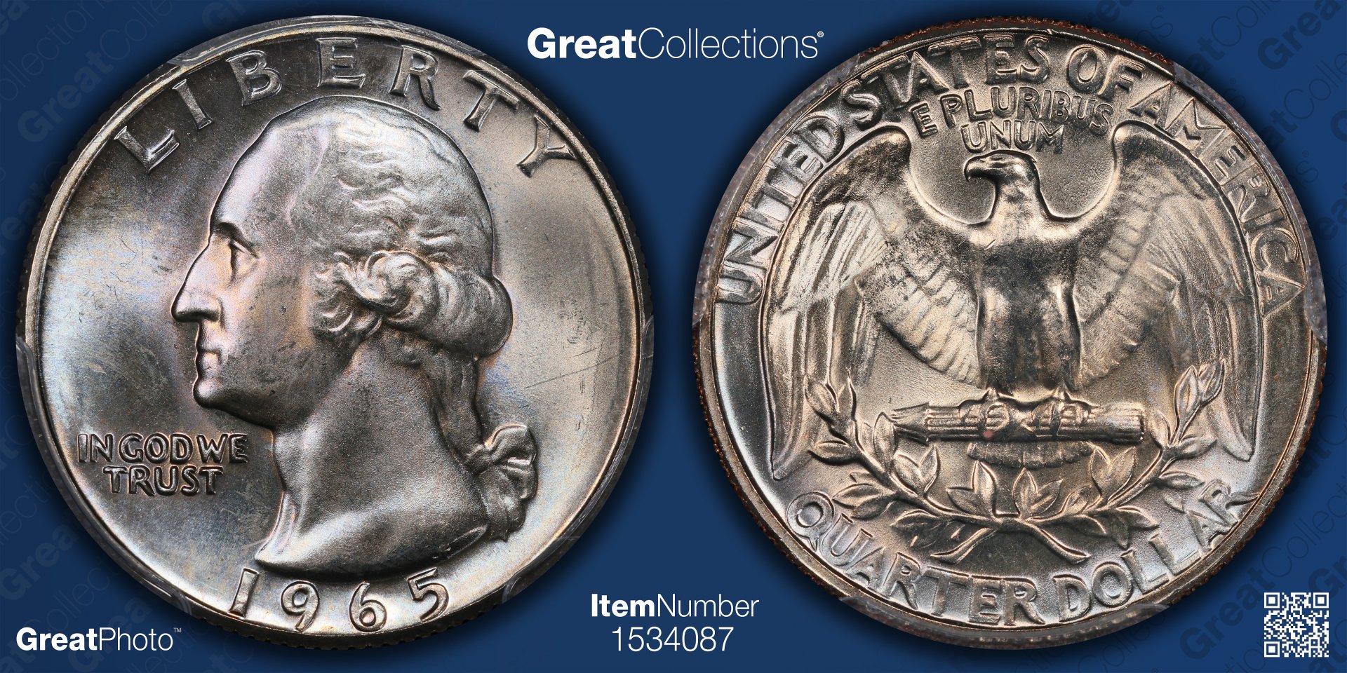 1965 25C QUARTER DOLLARS - WASHINGTON CLAD PCGS MS66 30935637 GC Great Photo.jpg