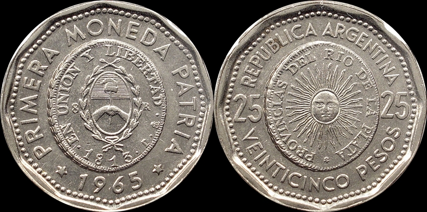 1965 Argentina 25 Peso.jpg