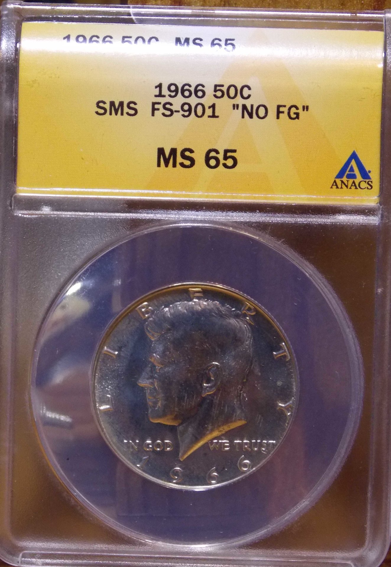 1966 ANACS SMS MS65 FS-901 No FG OCoin Show Kennedy's.jpg
