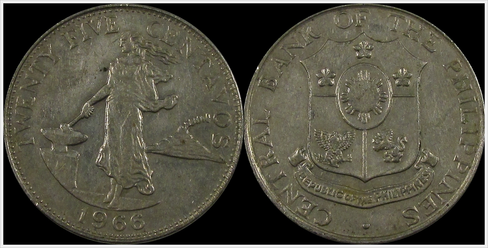 1966 philippines 25 Centavos 189.2.jpg