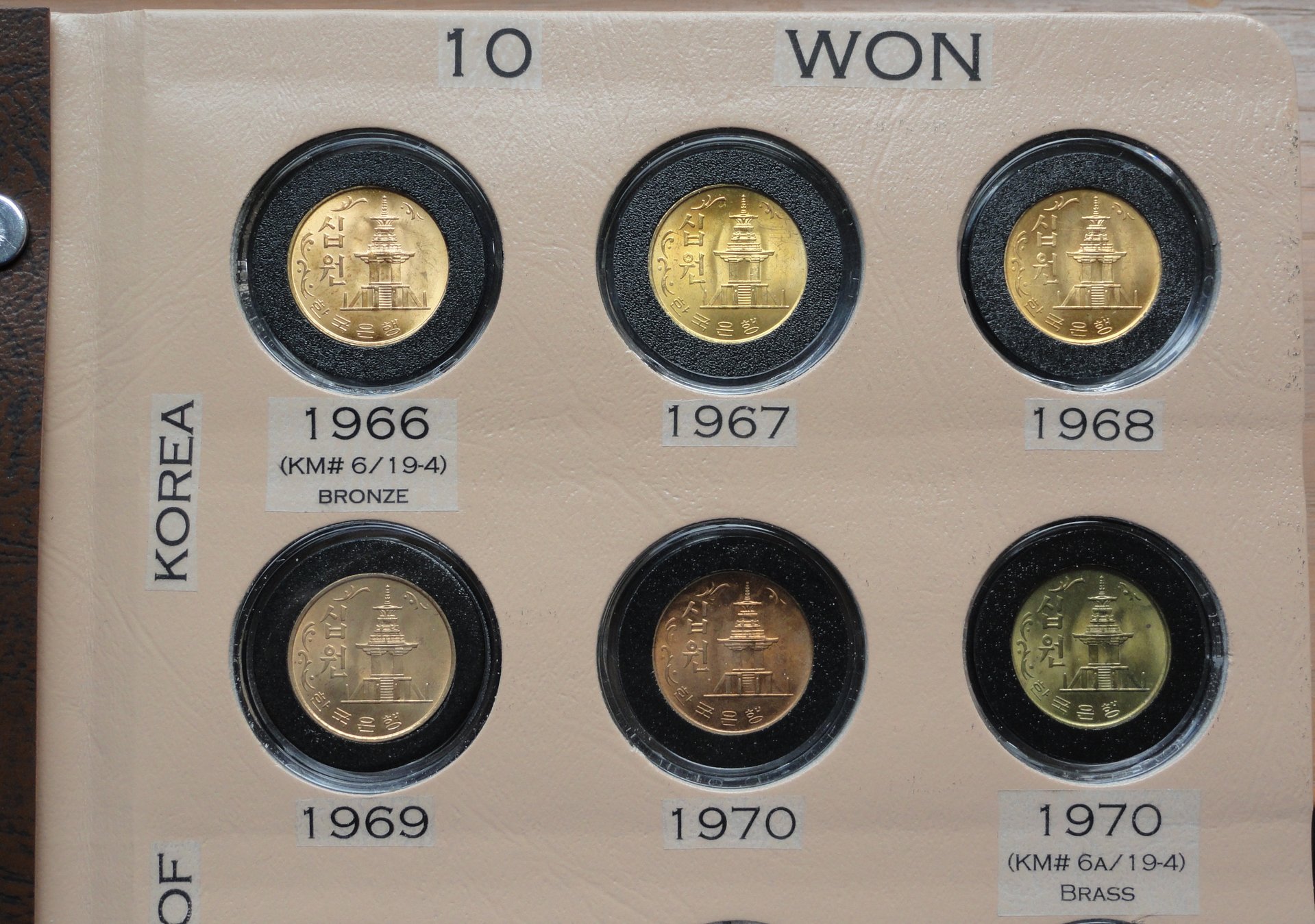 1966 to 1970 ten won coins.jpg