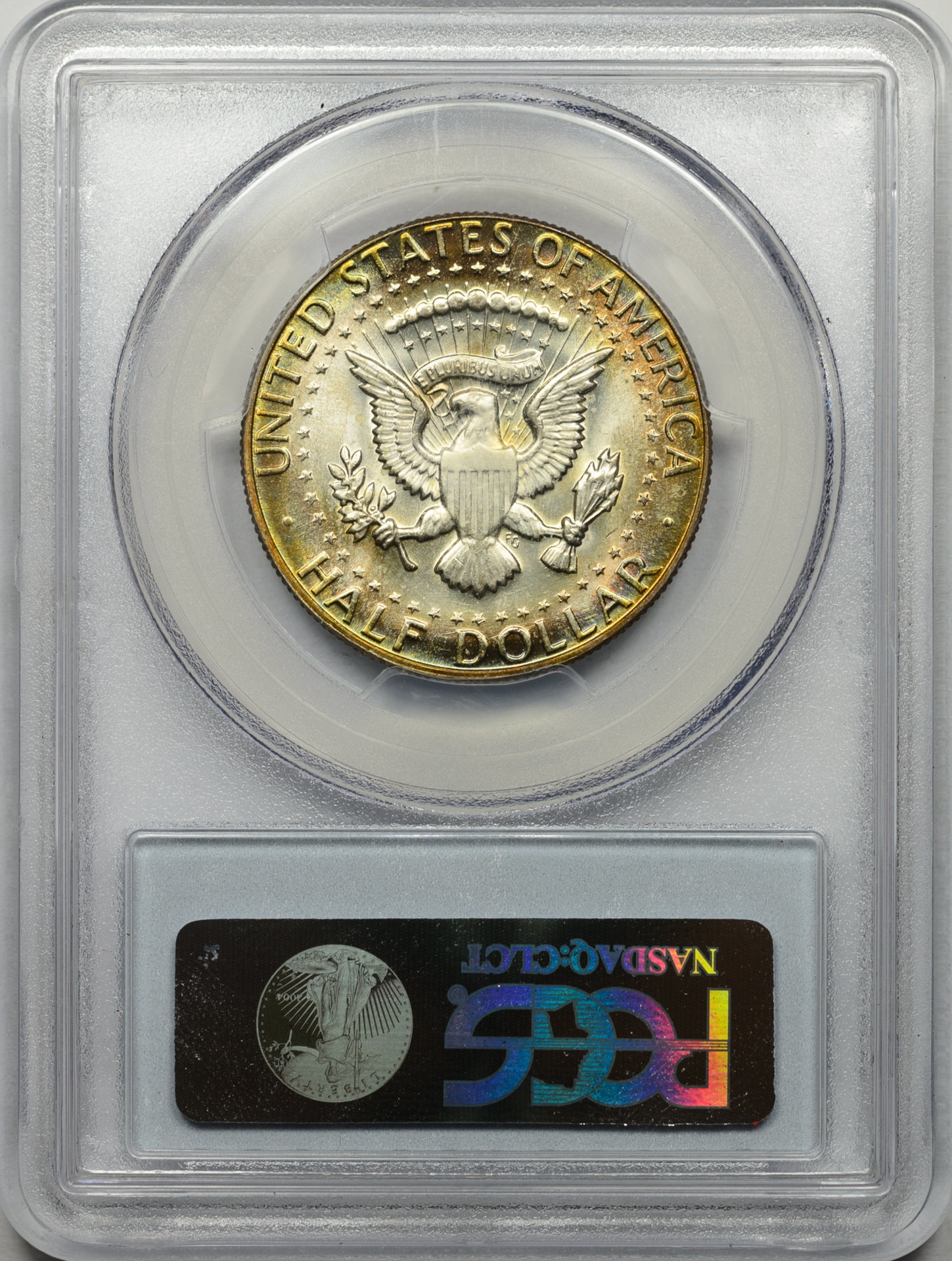 1969 D 50C HALF DOLLAR - KENNEDY, 40% SILVER PCGS MS65+ 26308359 Rev Slab.jpg
