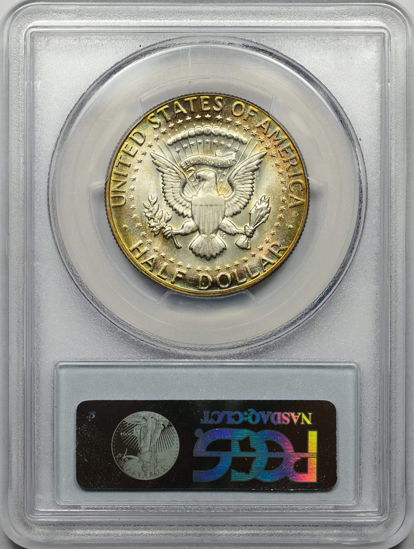 1969 D 50C HALF DOLLAR - KENNEDY, SILVER CLAD PCGS MS65 plus 26308359 Rev Slab.jpg