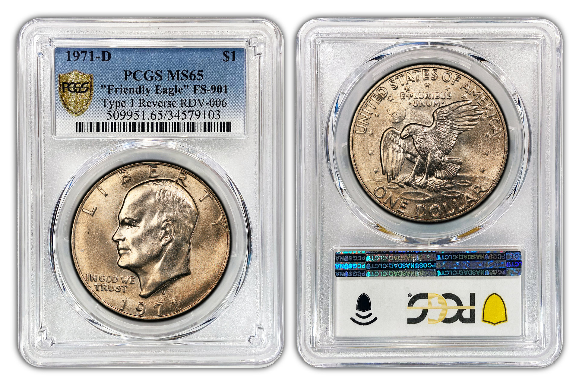 1971-D Eisenhower PCGS MS65 FEV 34579103 slab.jpg