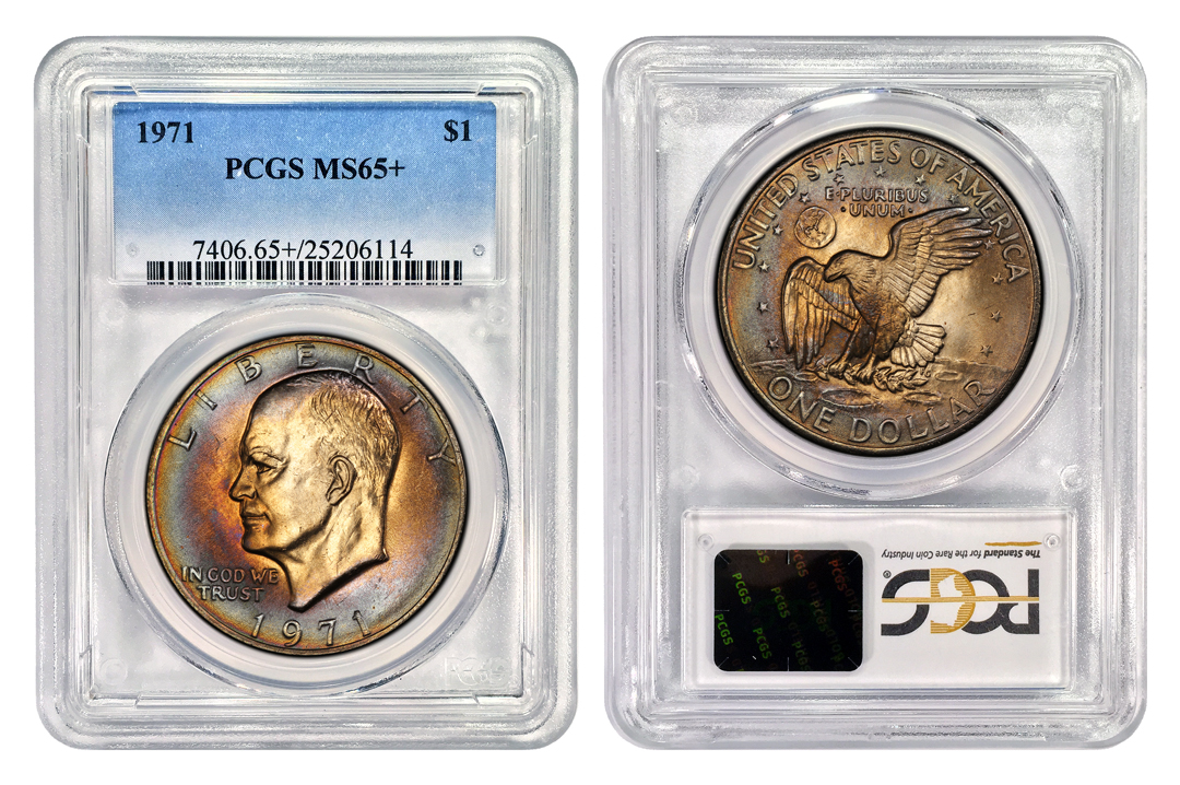 1971 Eisenhower PCGS MS65+ GC slab.jpg