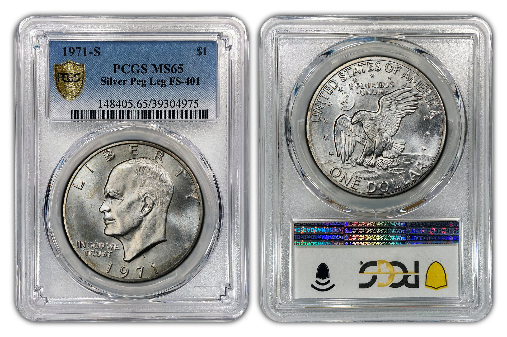 1971-S Eisenhower PCGS MS65 Peg Leg FS-401 slab.jpg