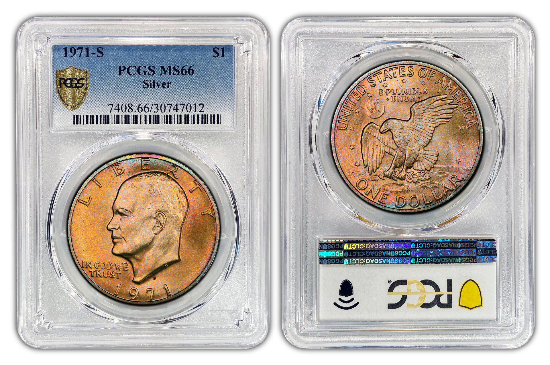 1971-S Eisenhower PCGS MS66 30747012 slab.jpg