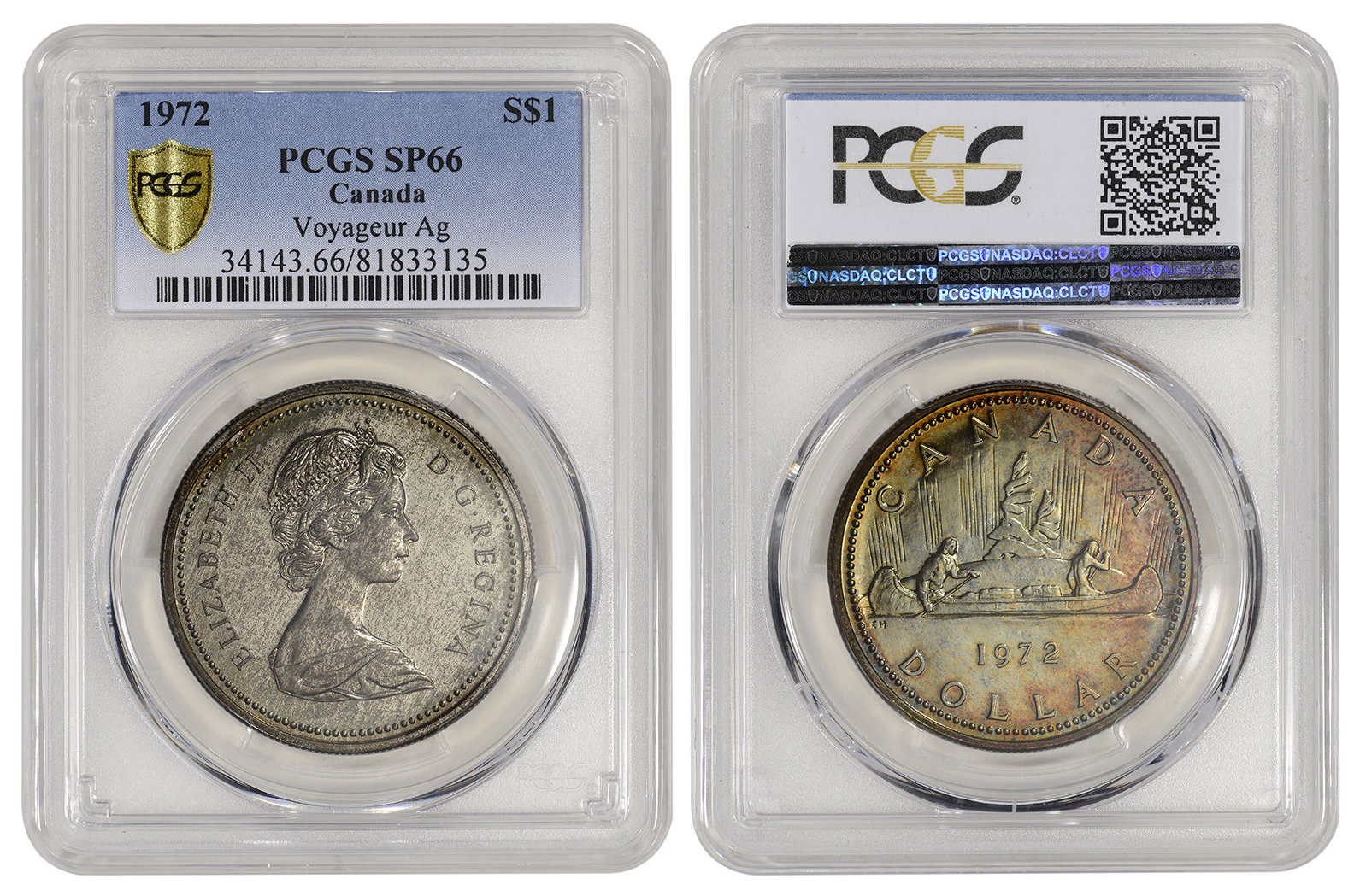 1972 Canada Silver Dollar (Voyageur) PCGS SP66 slab.jpg