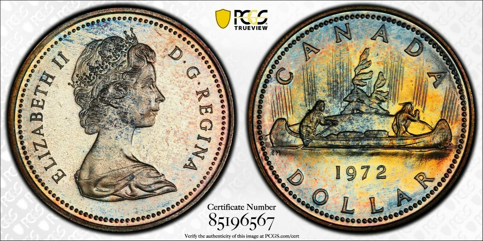 1972 Canada Silver $$  PCGS-SP67 Unc Toned  Neon Color Bu.jpg