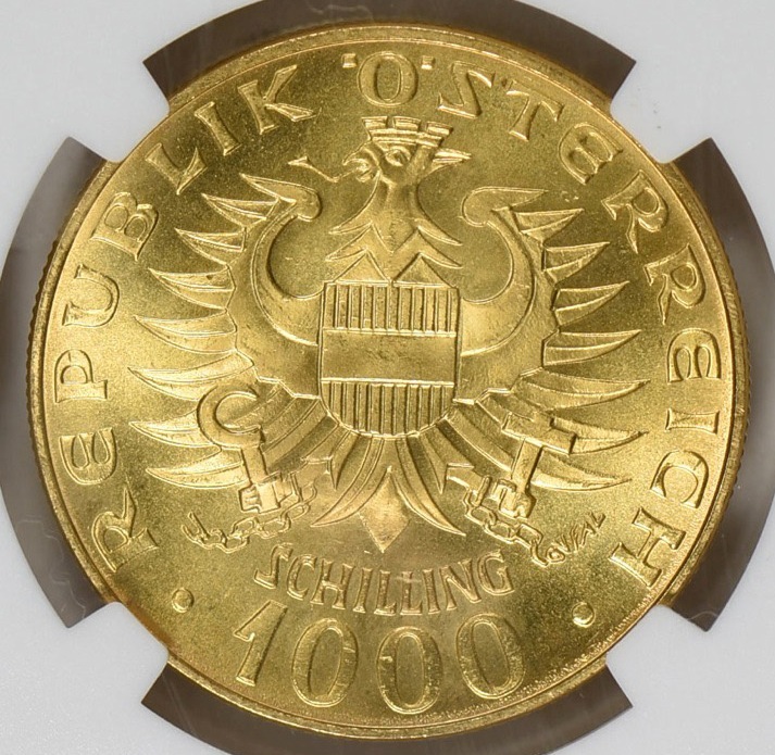 1976 Austria 1000 years Babenberg dynasty 1000 schillings Rev.jpg
