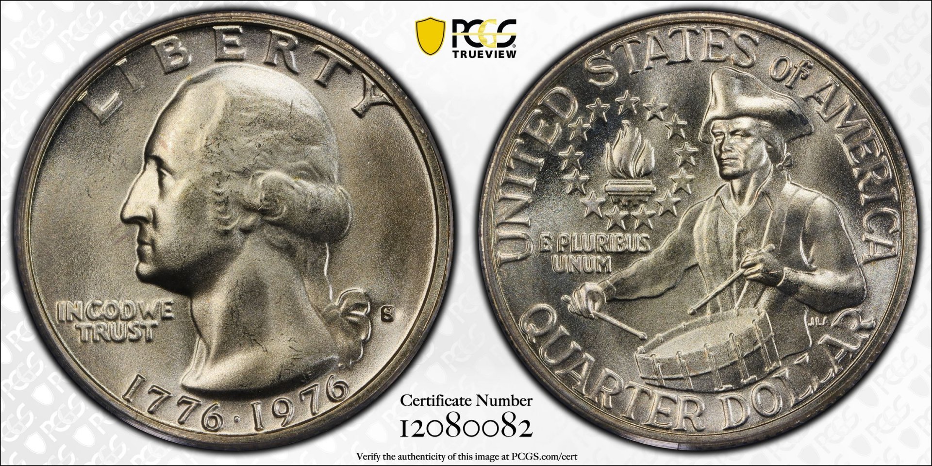 1976 S 25C Quarter Dollar - Washington, Silver-Clad PCGS MS65 12080082 TrueView Full.jpg