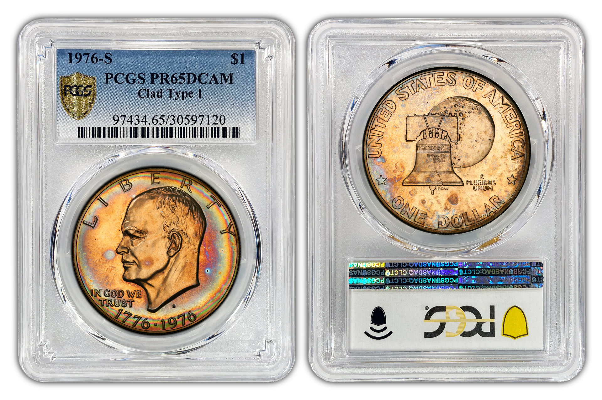 1976-S Eisenhower PCGS PR65DCAM Clad T1 slab.jpg