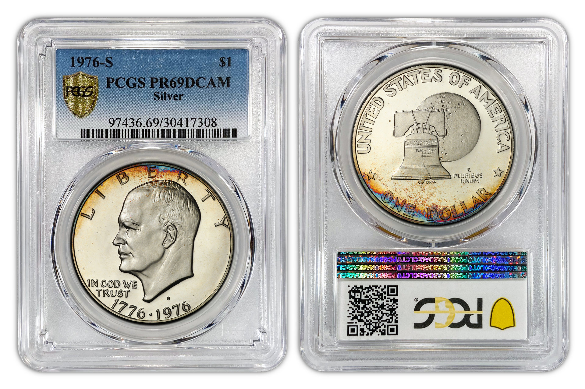 1976-S Eisenhower PR69DCAM Silver slab.jpg