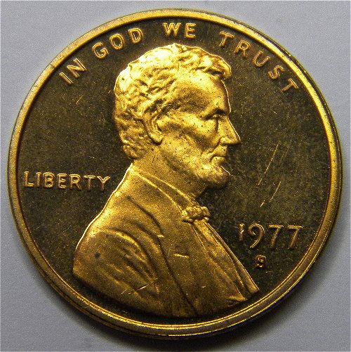 1977 S Lincoln Proof Penny (Obverse1).jpg