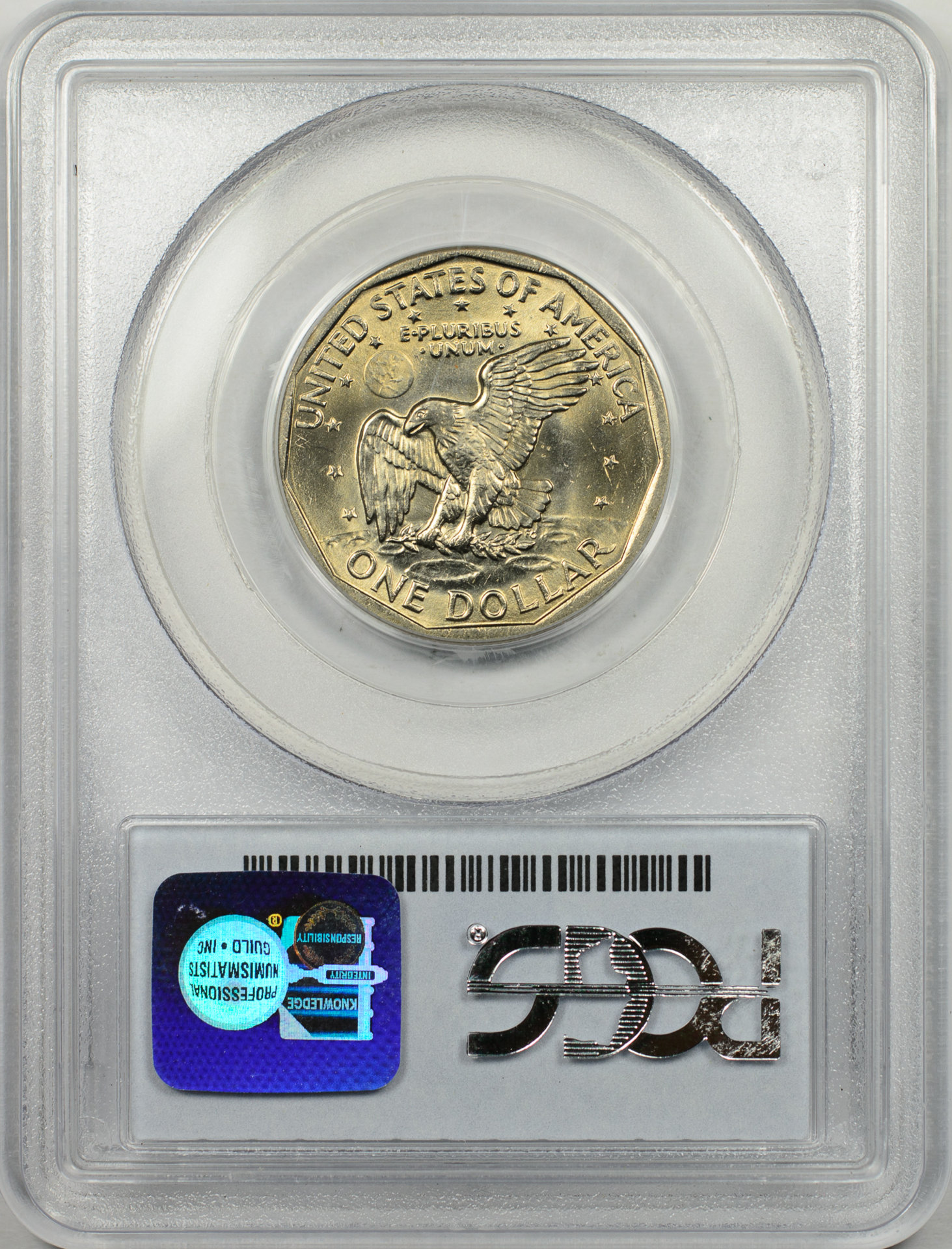 1979 P $1 DOLLAR - ANTHONY WIDE RIM PCGS MS66 3636317 Rev Slab.jpg