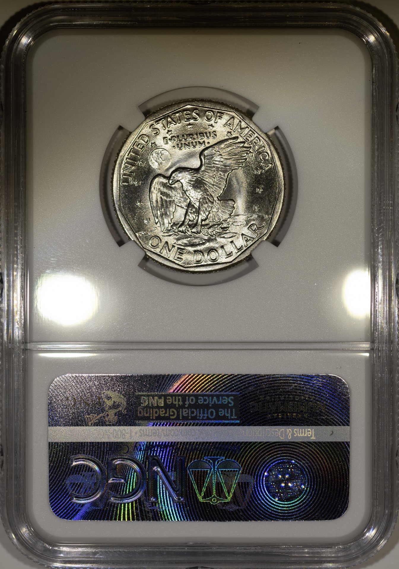 1979 S $1 DOLLAR - ANTHONY NGC MS67 3016731-009 Rev Slab New Macro.jpg