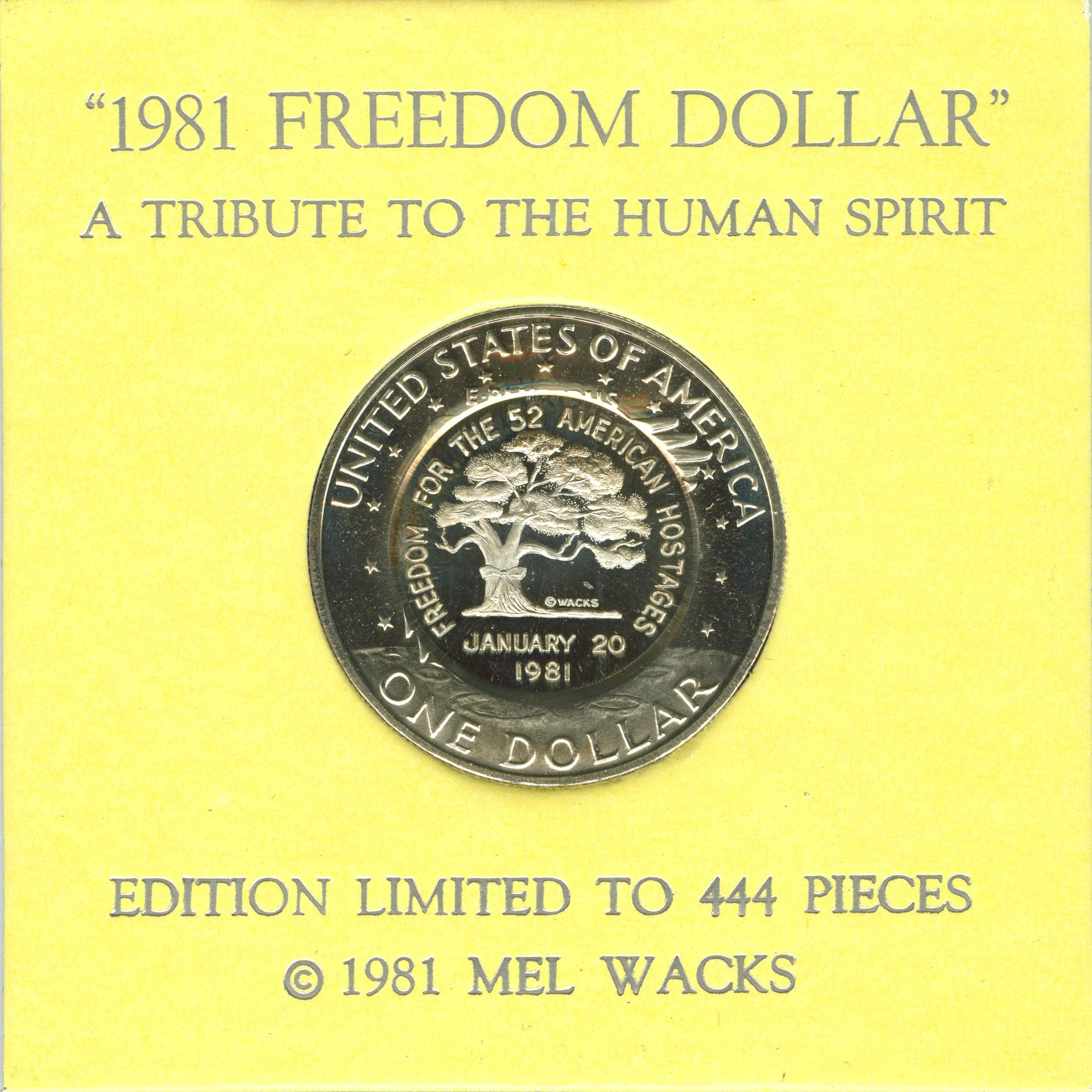 1981 Freedom Dollar on 1971-S Eisenhower Slab Obv.jpg