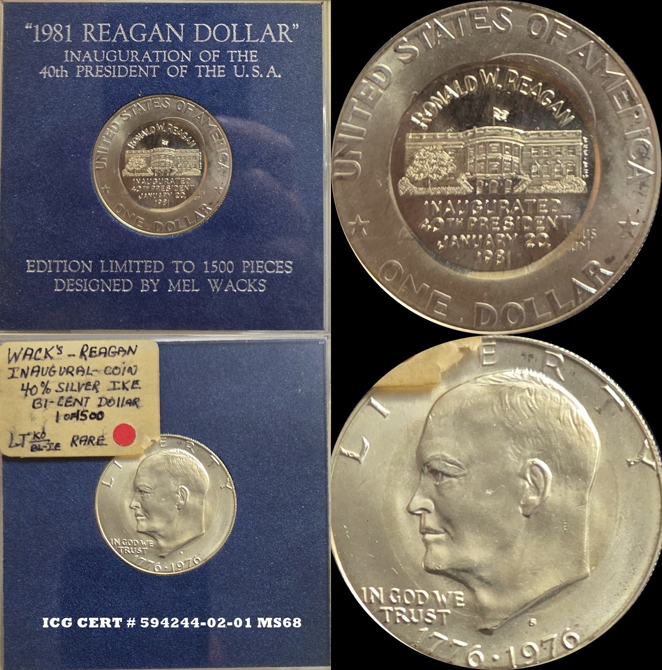 1981 Reagan struck on Ike  MS Mel Wacks.jpg