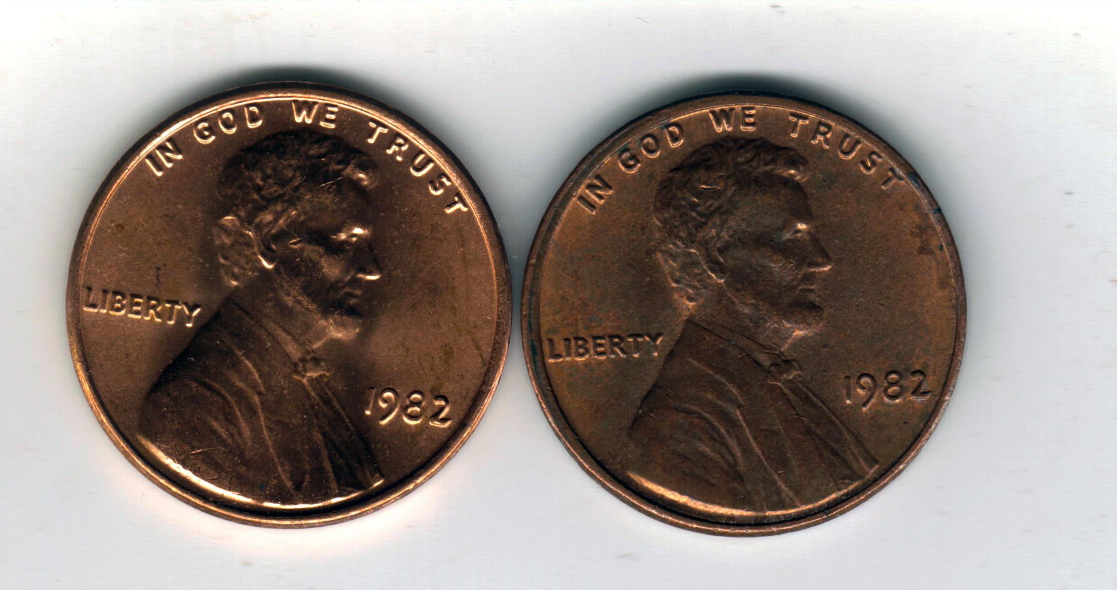 1982 copper cent with 1982 copper zinc (2).jpg