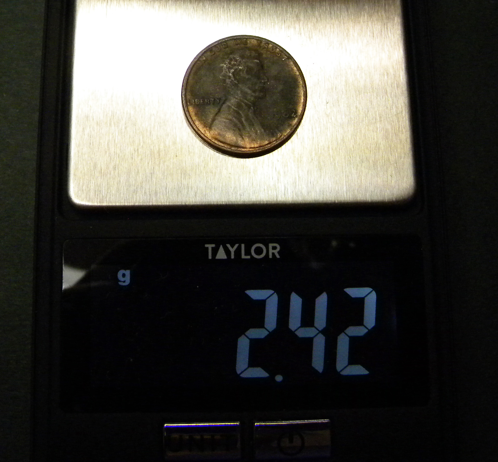 1982 Lincoln Zinc Penny (Large Date) Weight.jpg