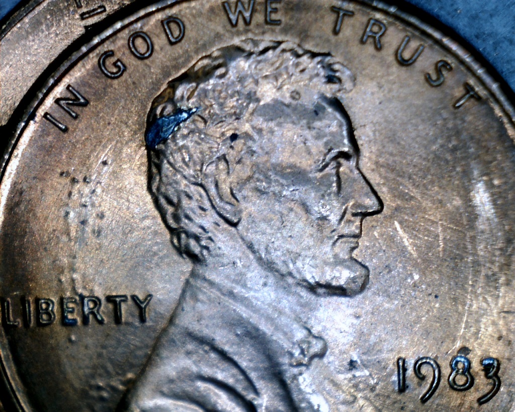 1983-P Zinc Chunk in head.jpg