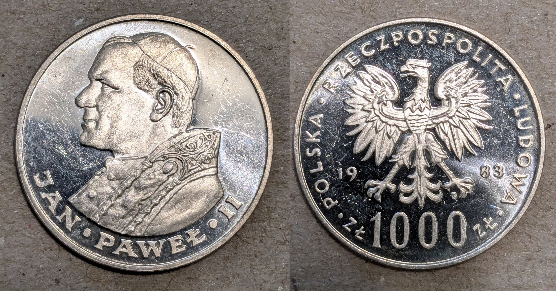 1983 poland 1000 zlotych pope.jpg