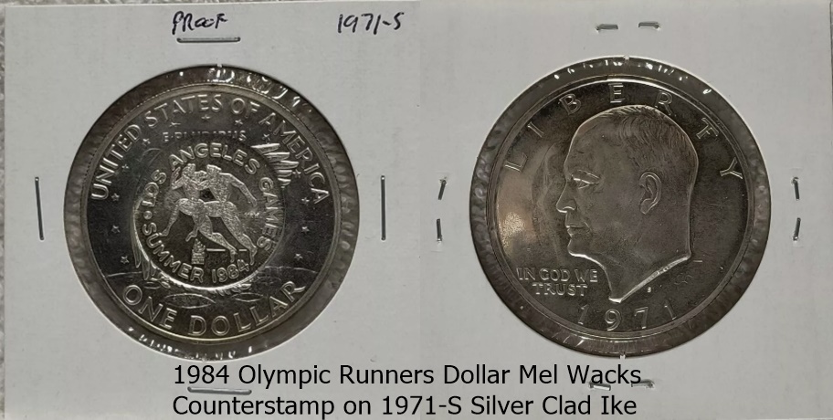 1984 Olympic Runners Dollar Mel Wacks Counterstamp on 1971 S Silver Clad Ike.jpg