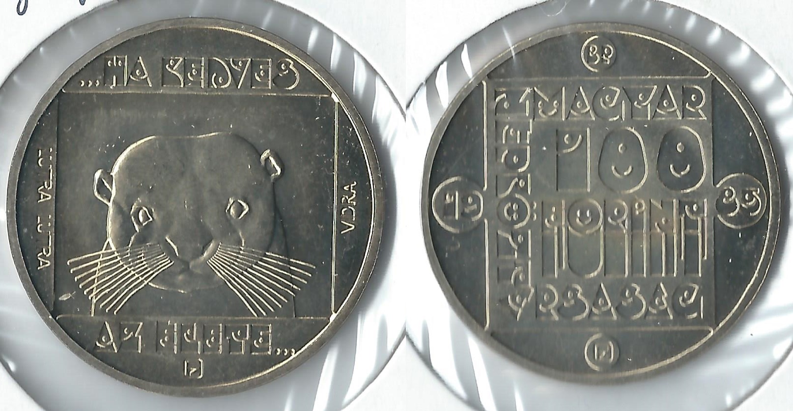 1985 hungary 100 forint otter.jpg