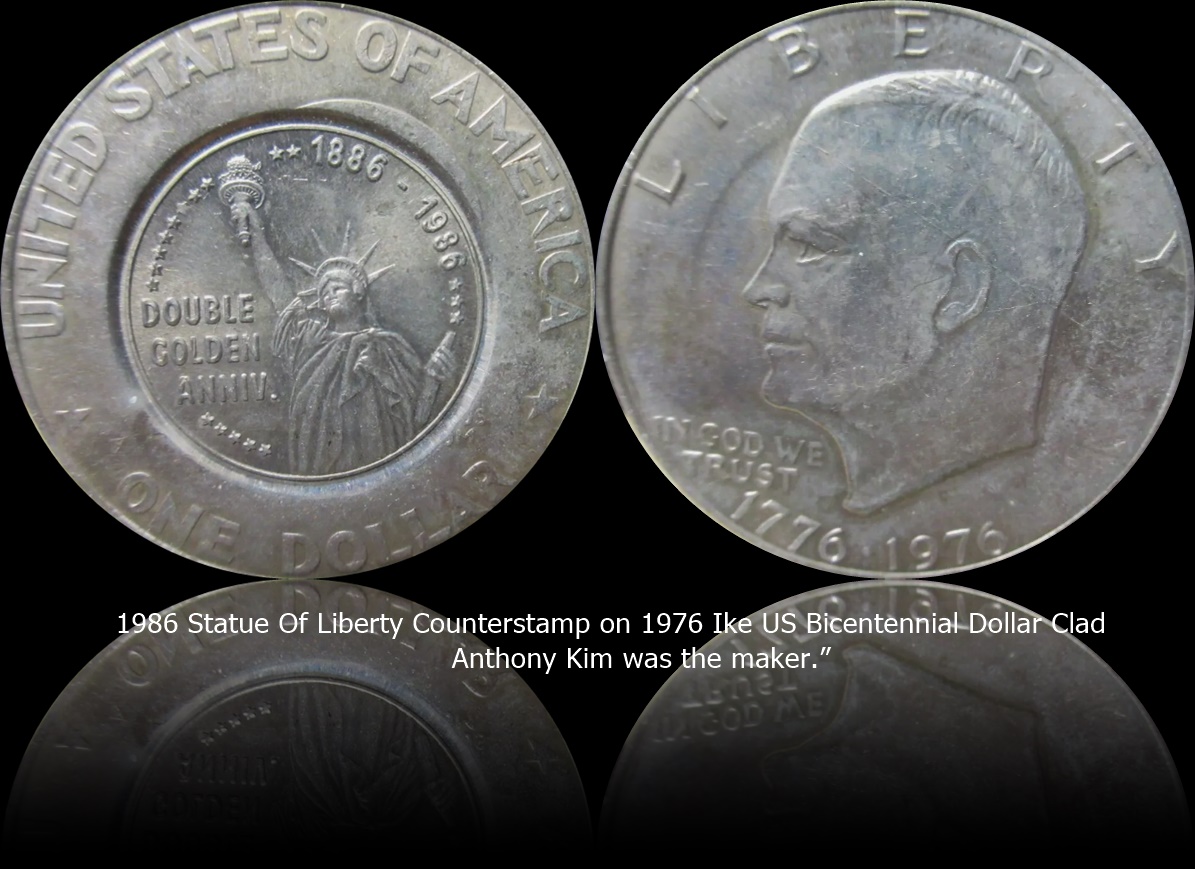 1986 Statue Of Liberty Counterstamp on 1976 Ike US Bicentennial Dollar Clad.jpg