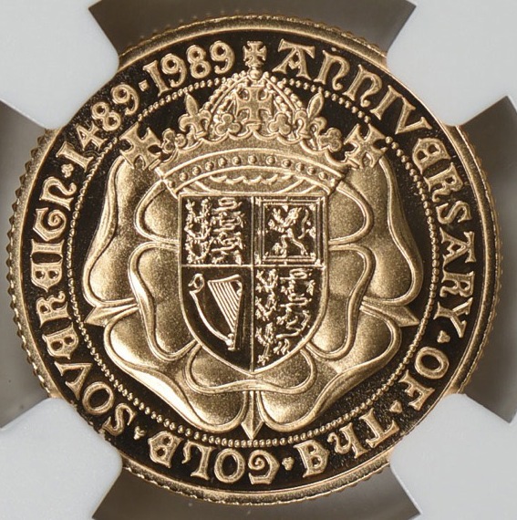 1989 GB 500th Anniversary sov PR70UC Rev.jpg