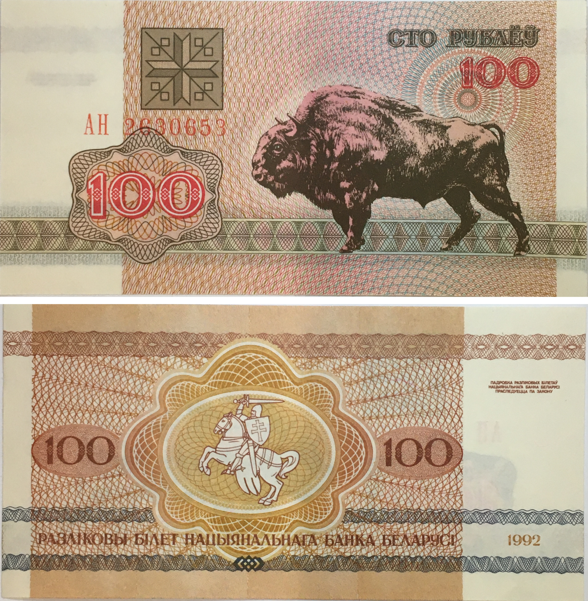 1992 Belarus 100 Rubles.png