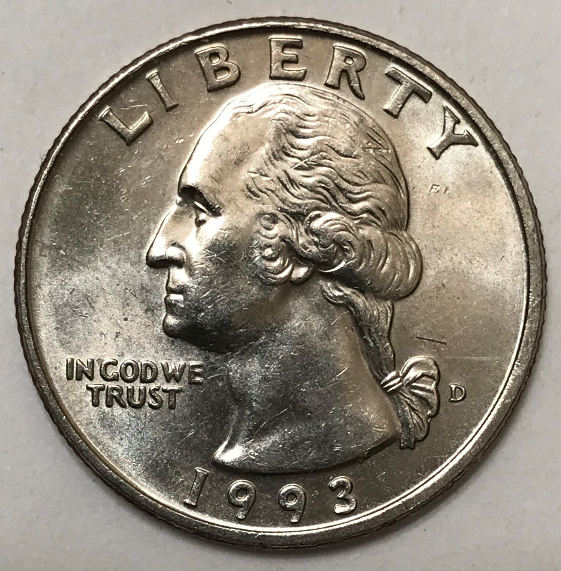 1993 D Washington Quarter - Obv pocket change.JPG