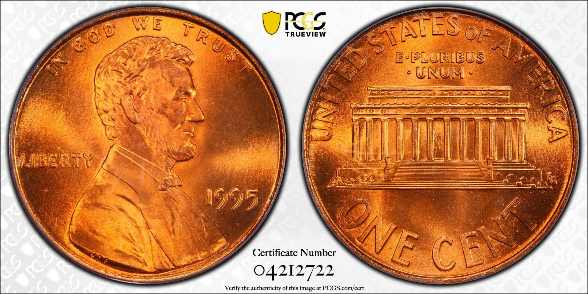 1995 1C Cent - Lincoln, Memorial Reverse DDO PCGS MS66RED 4212722 CAC gold TrueView Full.jpg
