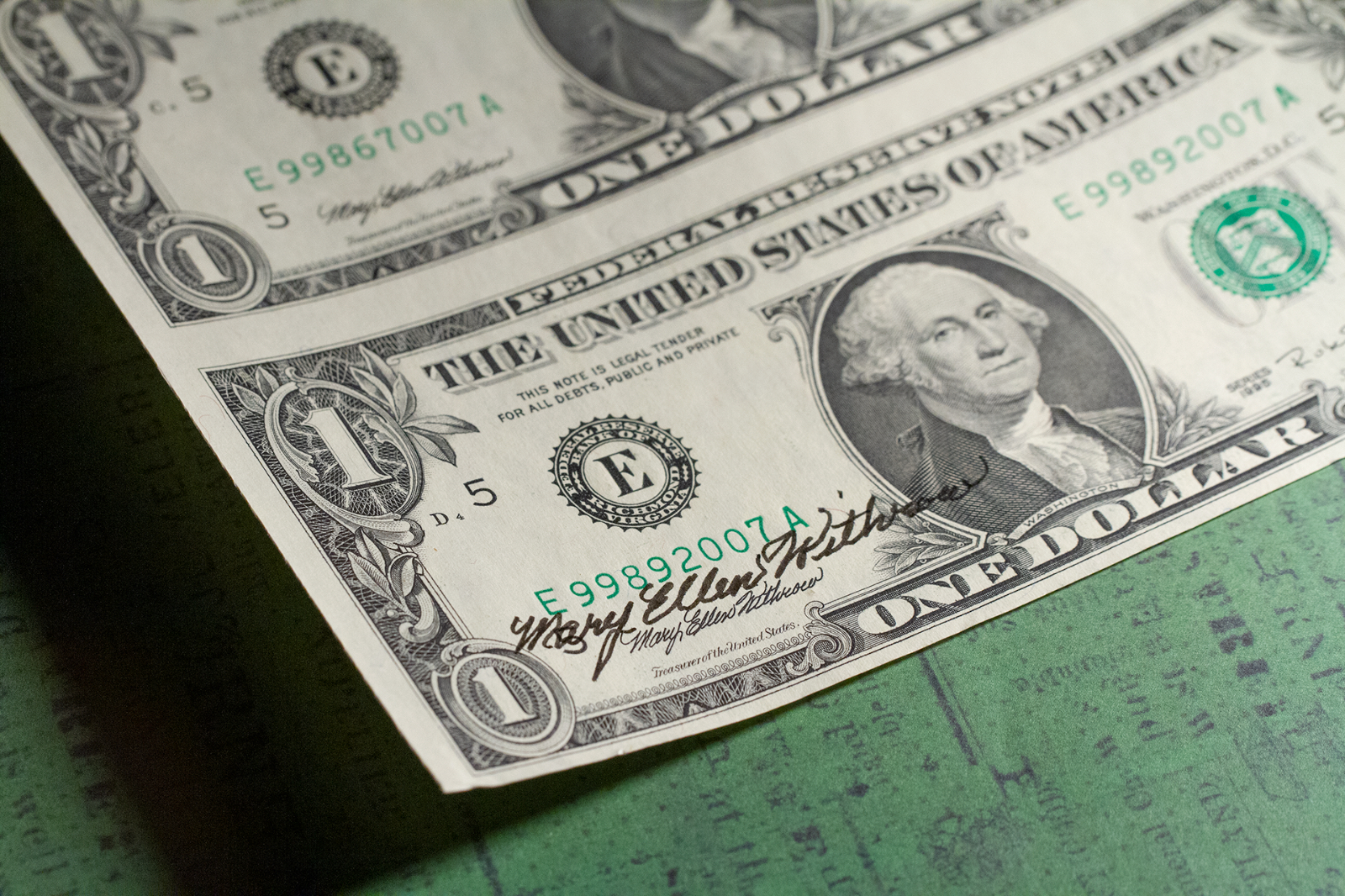 1995 uncut, signed $1 Notes closeup.jpg