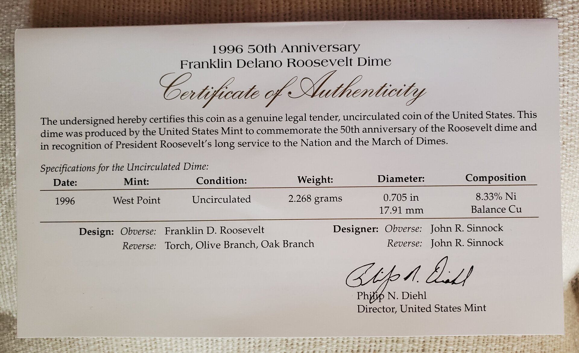 1996-US Uncirculated Set COA - Back.jpg