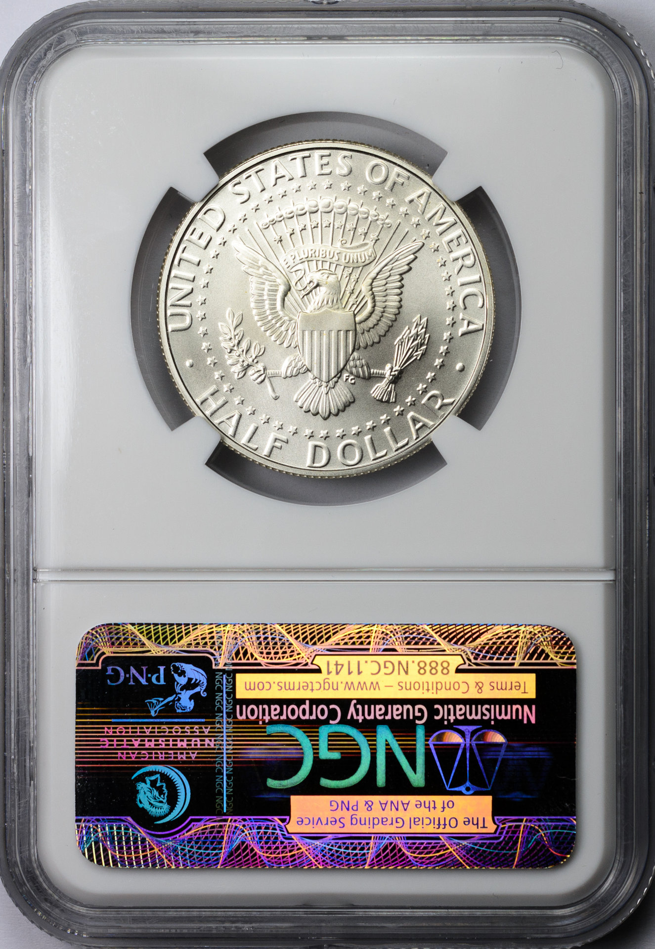 1998 S 50C HALF DOLLAR - KENNEDY, PROOF SILVER NGC SP69 3695270-002 Rev Slab.jpg