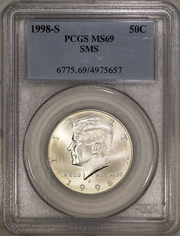 1998 S SP Kennedy Half PCGS MS69 Slab - Obverse copy.jpg