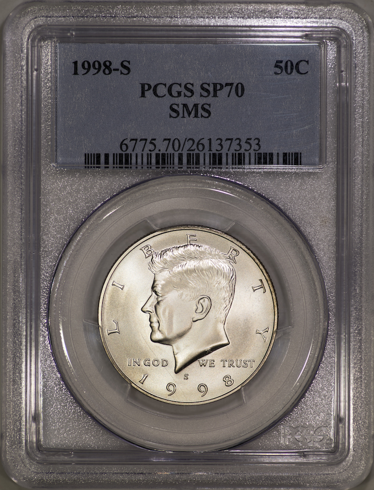 1998 S SP Kennedy Half PCGS SP70 Slab - Obverse copy.jpg