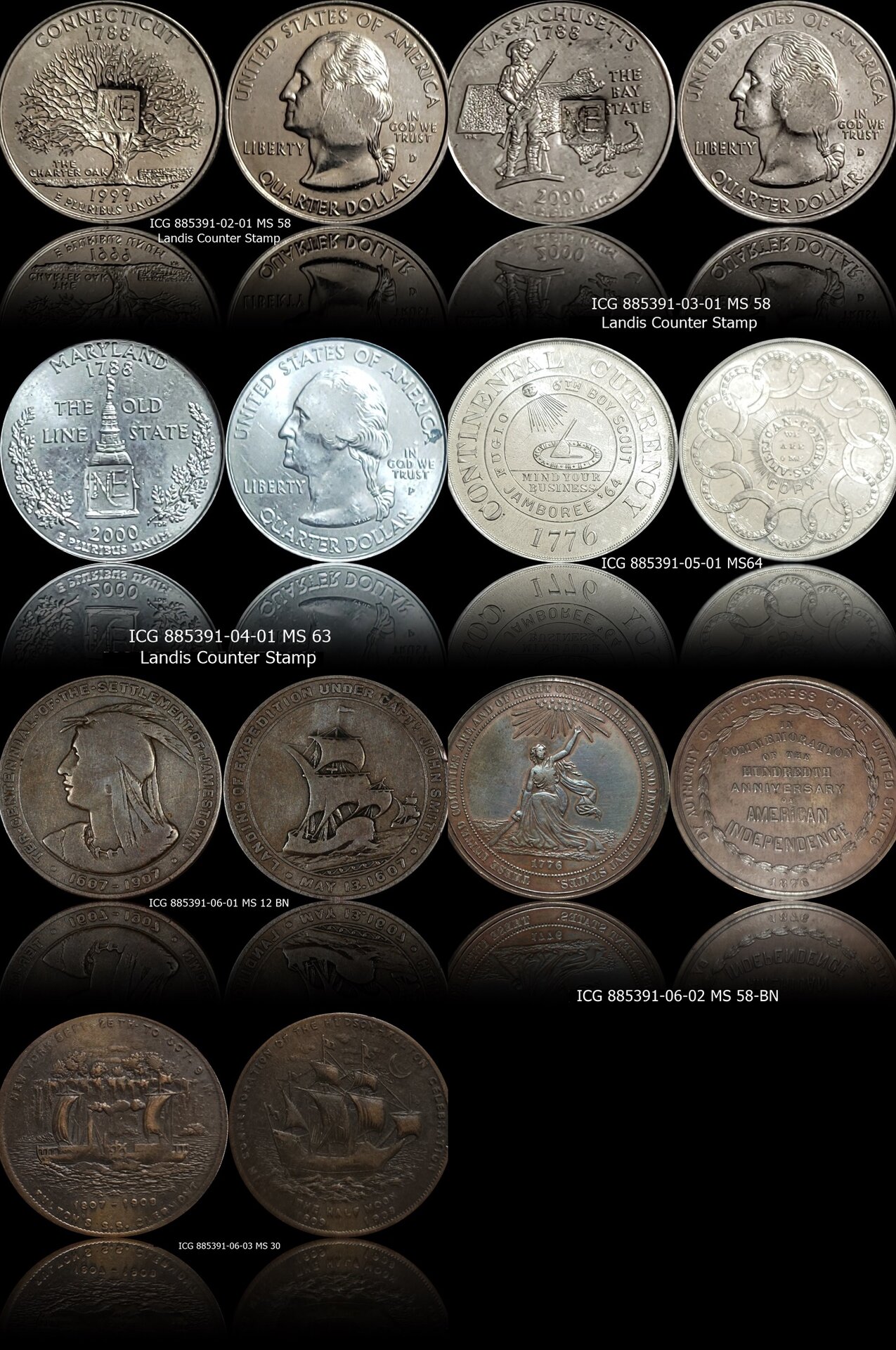 1999 D CT NE counter stamped US Quarter MS 58-tile.jpg