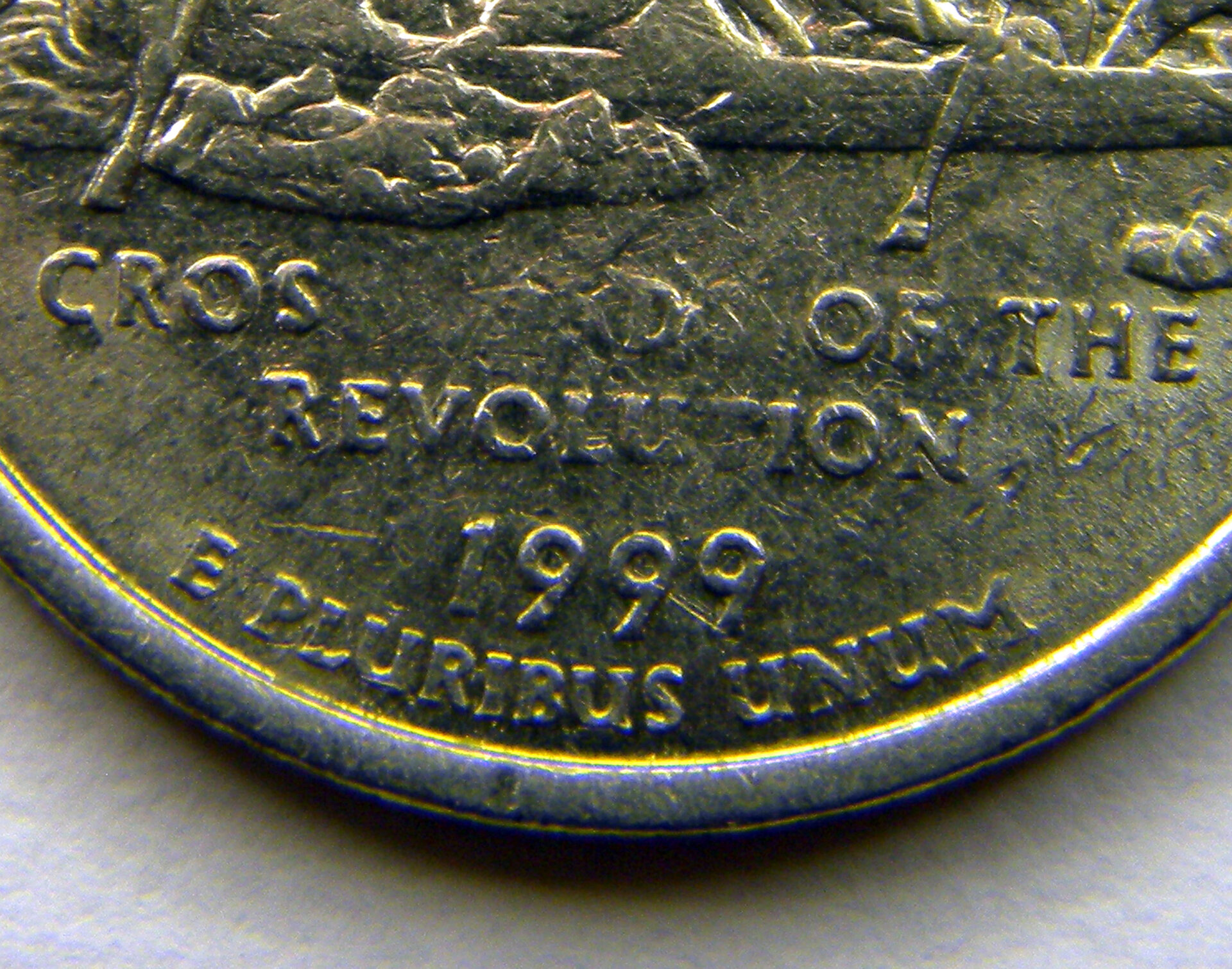 1999 P New Jersey State Quarter (CloseUp3).jpg