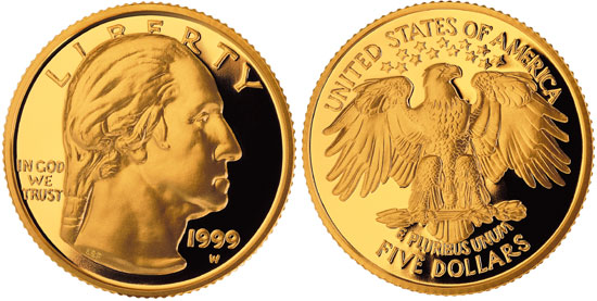 1999 Washington 5 Dollar Gold Coin.jpg