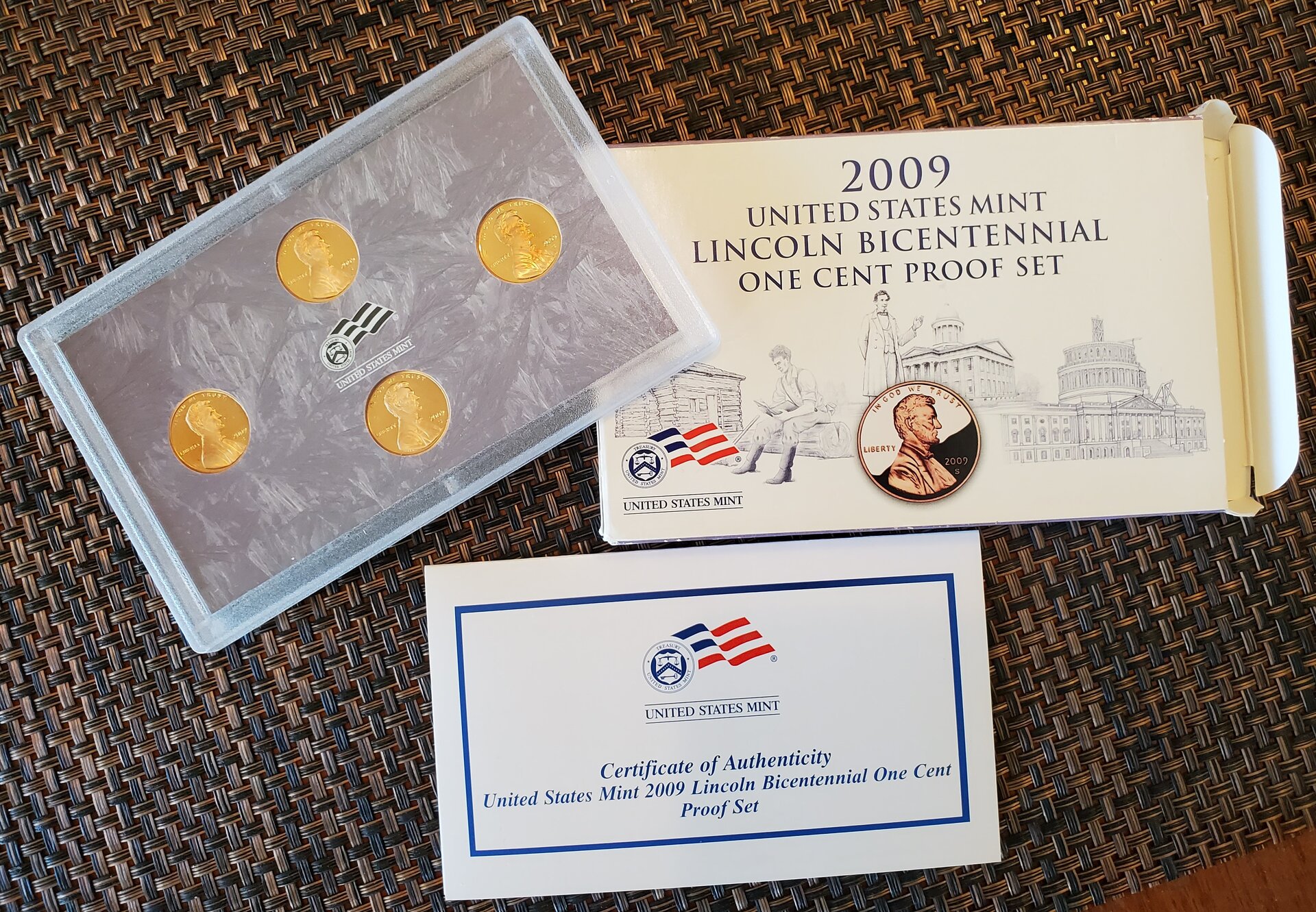 1C 2009-S Bronze One Cent Proof Set - Coin Obv, Box, CoA.jpg