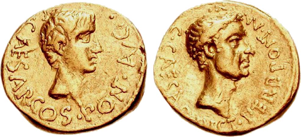 1d - Octavian & J. Caesar AV aureus - dual.jpg